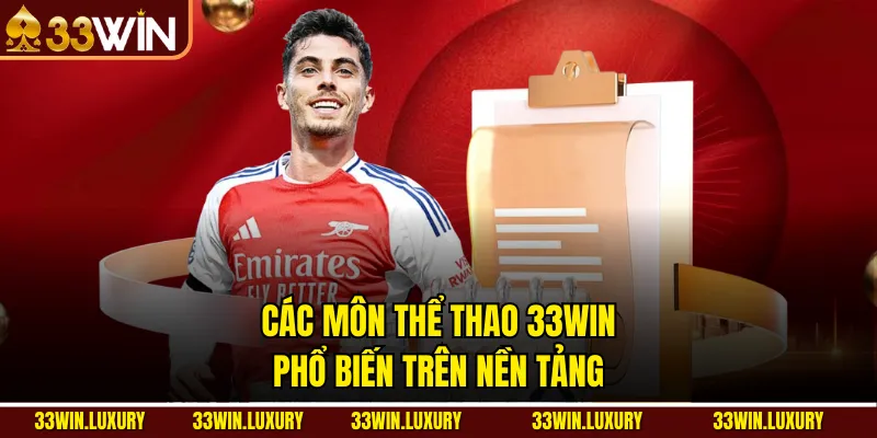 Các môn thể thao 33win phổ biến trên nền tảng